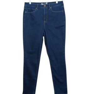 Seven7 Jeans Blue Argon High Rise Skinny Jeans
